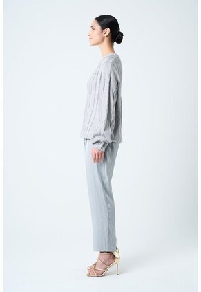 Sweater Tejido Layla Para Mujer Efecto Resinado Sweater Tejido Layla Para Mujer Efecto Resinado Gris L VÉLEZ