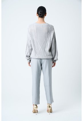 Sweater Tejido Layla Para Mujer Efecto Resinado Sweater Tejido Layla Para Mujer Efecto Resinado Gris L VÉLEZ