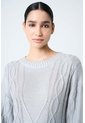 Sweater Tejido Layla Para Mujer Efecto Resinado Sweater Tejido Layla Para Mujer Efecto Resinado Gris L VÉLEZ de Vélez