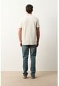 Polo Para Hombre Semi Fit Detalle Jacquard Polo Para Hombre Semi Fit Detalle Jacquard Crema S VÉLEZ de Vélez