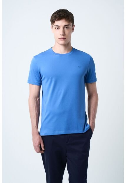 Camiseta Micropima Arizona Para Hombre Semi Ajustada Camiseta Micropima Arizona Para Hombre Semi Ajustada Azul L VÉLEZ