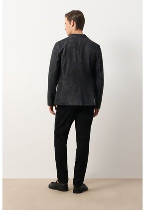 Blazer De Cuero Gamuzado Para Hombre Sole Blazer De Cuero Gamuzado Para Hombre Sole Negro S VÉLEZ
