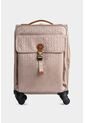Maleta De Viaje Bloom En Jacquard Para Mujer Apliques Cuero Maleta De Viaje Bloom En Jacquard Para Mujer Apliques Cuero Beige VÉLEZ de Vélez