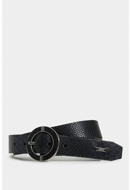 Cinturón Unifaz Caval De Cuero Grabado Para Mujer Hebilla Circular Cinturón Unifaz Caval De Cuero Grabado Para Mujer Hebilla Circular Negro S Vélez