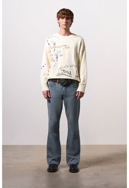 Sweater Tejido Para Hombre Dino Sweater Tejido Para Hombre Dino Crema L VÉLEZ