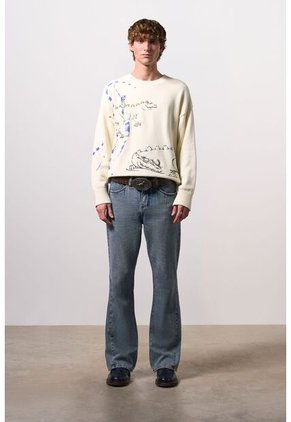Sweater Tejido Para Hombre Dino Sweater Tejido Para Hombre Dino Crema L VÉLEZ