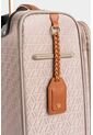 Maleta De Viaje Bloom En Jacquard Para Mujer Apliques Cuero Maleta De Viaje Bloom En Jacquard Para Mujer Apliques Cuero Beige VÉLEZ de Vélez