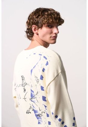 Sweater Tejido Para Hombre Dino Sweater Tejido Para Hombre Dino Crema L VÉLEZ