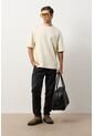 Camiseta Relaxed Fit Para Hombre Camiseta Relaxed Fit Para Hombre Crema XXL VÉLEZ de Vélez