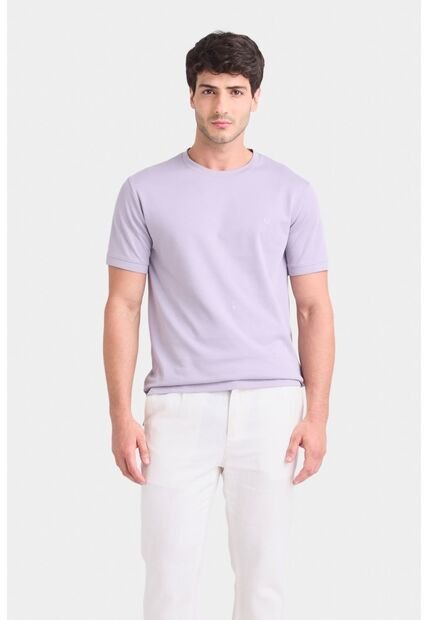 Camiseta Micropima Arizona Para Hombre Semi Ajustada Camiseta Micropima Arizona Para Hombre Semi Ajustada Lila S VÉLEZ