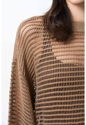 Sweater Tejido Taroa Para Mujer Semi Cropped Sweater Tejido Taroa Para Mujer Semi Cropped Miel L VÉLEZ