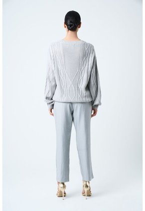 Sweater Tejido Layla Para Mujer Efecto Resinado Sweater Tejido Layla Para Mujer Efecto Resinado Gris S VÉLEZ