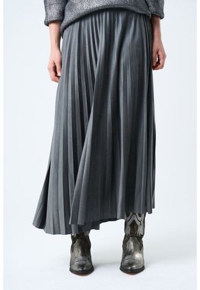 Falda Plisada Alma Para Mujer Tejido De Punto Falda Plisada Alma Para Mujer Tejido De Punto Gris 12 VÉLEZ