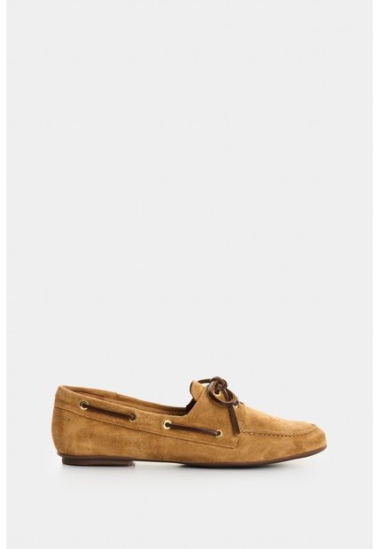 Mocasines De Cuero Gamuzado Para Mujer Gem Mocasines De Cuero Gamuzado Para Mujer Gem Miel 35 VÉLEZ