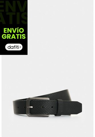 Cinturón Unifaz De Cuero Grabado Para Hombre Loa Cinturón Unifaz De Cuero Grabado Para Hombre Loa Negro 40 VÉLEZ Vélez