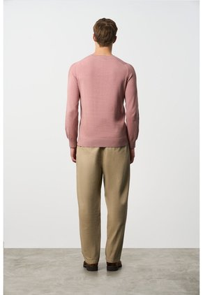 Sweater Tejido En Algodón Para Hombre Manga Ranglan Sweater Tejido En Algodón Para Hombre Manga Ranglan Rosado M VÉLEZ