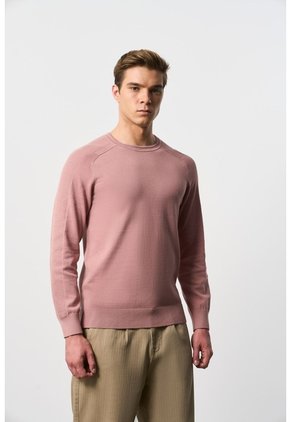 Sweater Tejido En Algodón Para Hombre Manga Ranglan Sweater Tejido En Algodón Para Hombre Manga Ranglan Rosado M VÉLEZ