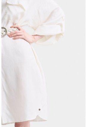 Camisa Maxi Misolis En Tejido Plano Para Mujer Efecto Diagonal Camisa Maxi Misolis En Tejido Plano Para Mujer Efecto Diagonal Blanco L Vélez