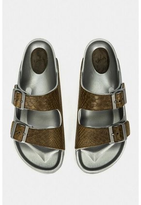 Sandalia Plana Bahamas De Eva Para Mujer Apliques En Cuero Gris Sandalia Plana Bahamas De Eva Para Mujer Apliques En Cuero Gris 39 Vélez