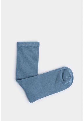 Calcetines Media Pierna Acanalado Para Hombre Diseño Deportivo Calcetines Media Pierna Acanalado Para Hombre Diseño Deportivo Azul Claro XS VÉLEZ