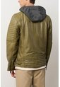 Chaqueta Belmont De Cuero Para Hombre Capucha Y Pechera Chaqueta Belmont De Cuero Para Hombre Capucha Y Pechera Verde Oliva L VÉLEZ de Vélez