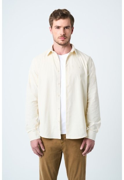 Camisa Manga Larga Bosa Para Hombre Semi Fitted Camisa Manga Larga Bosa Para Hombre Semi Fitted Crema M VÉLEZ
