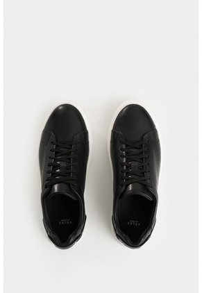 Tenis Cabernet De Cuero Para Hombre Acabado Abatanado Tenis Cabernet De Cuero Para Hombre Acabado Abatanado Negro 41 VÉLEZ