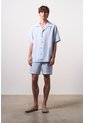 Camisa Manga Corta En Lino Para Hombre Málaga Camisa Manga Corta En Lino Para Hombre Málaga Azul Claro M VÉLEZ de Vélez