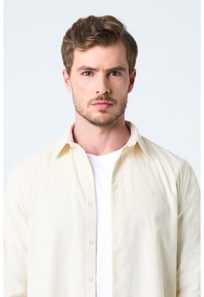 Camisa Manga Larga Bosa Para Hombre Semi Fitted Camisa Manga Larga Bosa Para Hombre Semi Fitted Crema M VÉLEZ