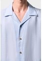 Camisa Manga Corta En Lino Para Hombre Málaga Camisa Manga Corta En Lino Para Hombre Málaga Azul Claro M VÉLEZ de Vélez