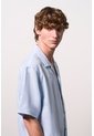 Camisa Manga Corta En Lino Para Hombre Málaga Camisa Manga Corta En Lino Para Hombre Málaga Azul Claro M VÉLEZ de Vélez