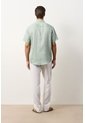 Camisa En Lino Manga Corta Siena Para Hombre Camisa En Lino Manga Corta Siena Para Hombre Verde Oliva XS VÉLEZ de Vélez
