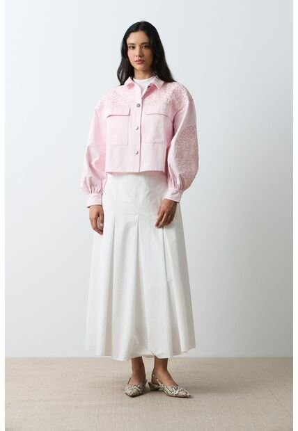 Chaqueta Aguamarina De Tela Para Mujer Bordados En Gamuza Chaqueta Aguamarina De Tela Para Mujer Bordados En Gamuza Rosado L VÉLEZ