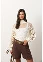 Sweater Oversize Cuello Alto En Algodón Para Mujer Runas Sweater Oversize Cuello Alto En Algodón Para Mujer Runas Crema XL VÉLEZ de Vélez