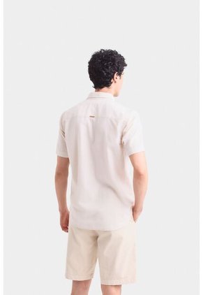 Camisa Semi Lino Caribe Para Hombre Manga Corta Camisa Semi Lino Caribe Para Hombre Manga Corta Arena M Vélez