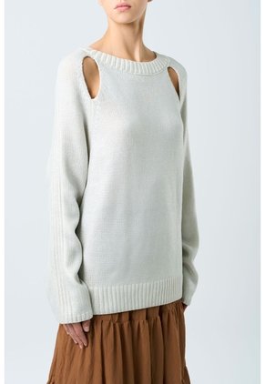 Sweater Star En Tejido Rectilíneo Para Mujer Efecto Metalizado Sweater Star En Tejido Rectilíneo Para Mujer Efecto Metalizado Crema M VÉLEZ