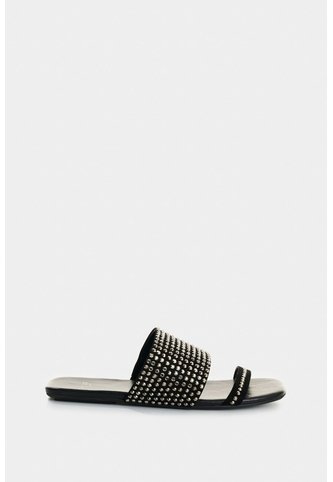 Sandalia Plana De Cuero Para Mujer Wave Sandalia Plana De Cuero Para Mujer Wave Negro 40 VÉLEZ Vélez
