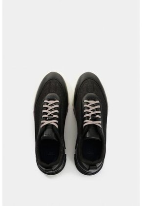 Tenis De Cuero Liso Y Textil Para Hombre Scrap Tenis De Cuero Liso Y Textil Para Hombre Scrap Negro 44 VÉLEZ