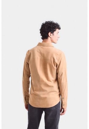 Camisa Manga Larga Para Hombre Gamuza Camisa Manga Larga Para Hombre Gamuza Camel S VÉLEZ