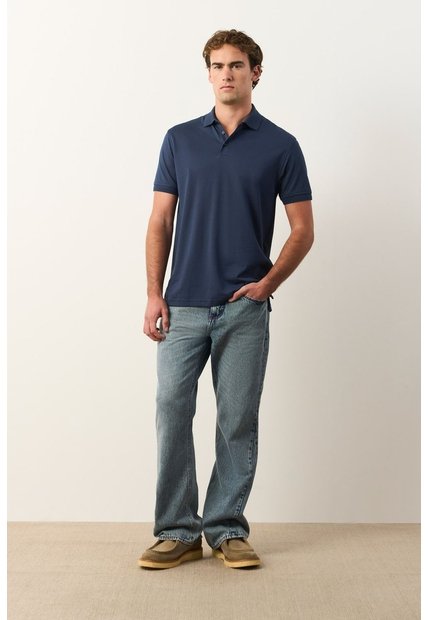 Polo Lucca Manga Corta Para Hombre Texturizada Polo Lucca Manga Corta Para Hombre Texturizada Azul Oscuro XS VÉLEZ
