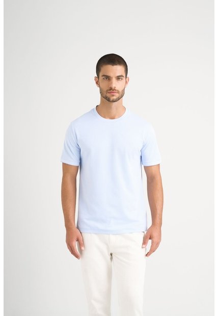 Camiseta Micropima Arizona Para Hombre Semi Ajustada Camiseta Micropima Arizona Para Hombre Semi Ajustada Azul Claro XXL VÉLEZ