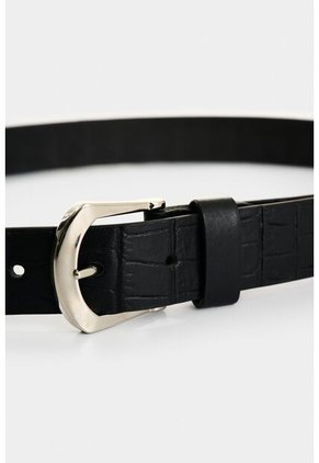 Cinturón Unifaz Pradera De Cuero Para Mujer Grabado Cinturón Unifaz Pradera De Cuero Para Mujer Grabado Negro M VÉLEZ