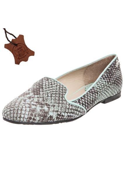 Baletas Slippers Vélez Odissi Verde Menta-Café Animal Print