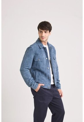 Chaqueta Zambeze De Gamuza Para Hombre Cuello Camisero Chaqueta Zambeze De Gamuza Para Hombre Cuello Camisero Lila XXL VÉLEZ