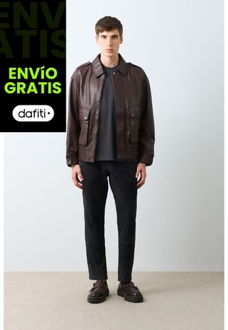 Chaqueta Bomber De Cuero Para Hombre Meridian Chaqueta Bomber De Cuero Para Hombre Meridian Cafe S VÉLEZ Vélez