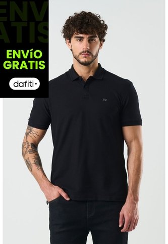 Polo Manga Corta Essential Para Hombre Textura Polo Manga Corta Essential Para Hombre Textura Negro M VÉLEZ Vélez