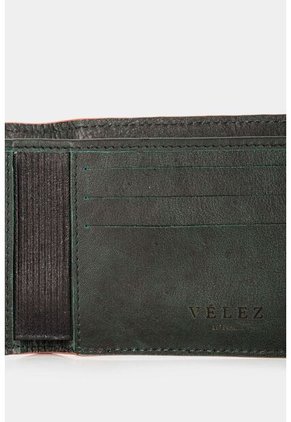 Billetera Trekking De Cuero Para Hombre Con Acabado Artesanal Billetera Trekking De Cuero Para Hombre Con Acabado Artesanal Verde Vélez