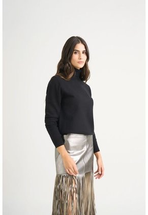 Sweater Tejido Básico Maqui Para Mujer Cuello Tortuga Sweater Tejido Básico Maqui Para Mujer Cuello Tortuga Negro L VÉLEZ