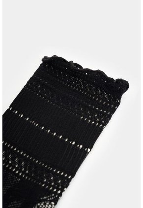 Calcetín Largo En Encaje Para Mujer Icaro Calcetín Largo En Encaje Para Mujer Icaro Negro XS VÉLEZ