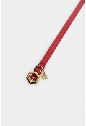 Manilla De Cuero Para Mujer Hexágono Manilla De Cuero Para Mujer Hexágono Rojo VÉLEZ